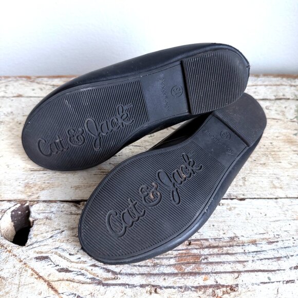 Cat and Jack Girls Flat Black Slip On Shoe Size 13 Unisex - Picture 6 of 8